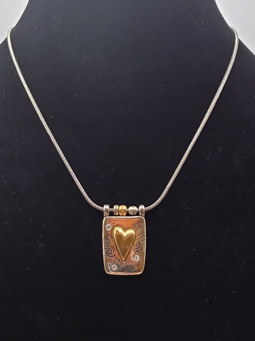 Brighton Two-Tone Heart Pendant Necklace - Gold & Silver